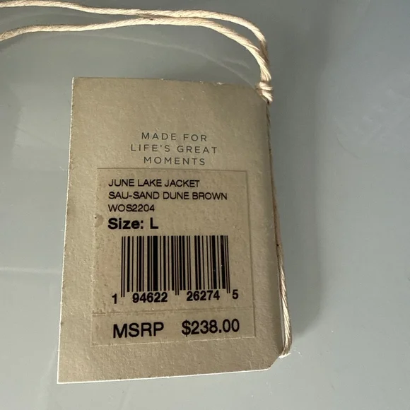 Faherty June Lake Jacket in Sand Dune Brown, Sz L - Picture 11 of 11